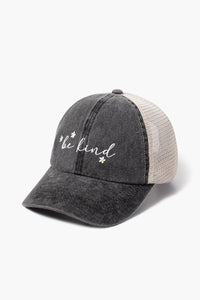 BE KIND HAT CHARCOAL