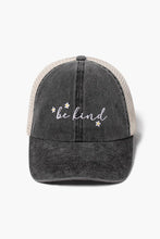 Load image into Gallery viewer, BE KIND HAT CHARCOAL
