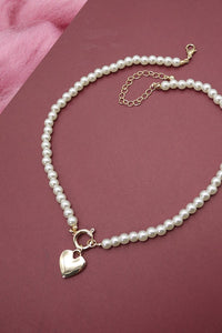 DAVID HEART PEARLS NECKLACE