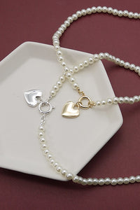 DAVID HEART PEARLS NECKLACE