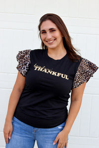 FEELING THANKFUL TOP IN BLACK